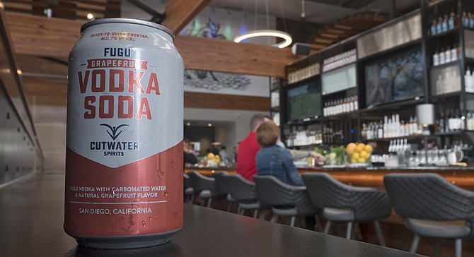 Grapefruit vodka soda in cans, part of Cutwater's expanding lineup