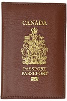 Canada Passport Wallet Genuine Leather Passport holder with Emblem
