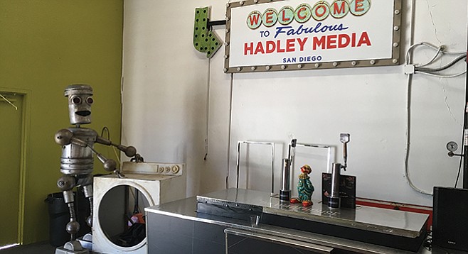 Hadley's robot humps no more but sits in workspace in North County.