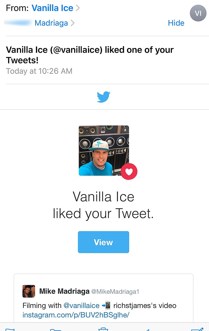 Vanilla Ice like of author's tweet.