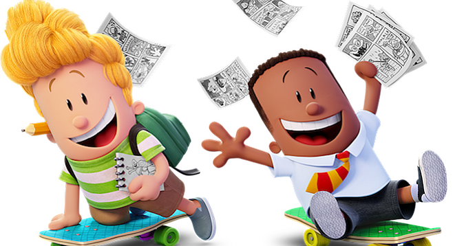 Thomas Middleditch and Kevin Hart provide the voices of Harold and George in Captain Underpants: The First Epic Movie.