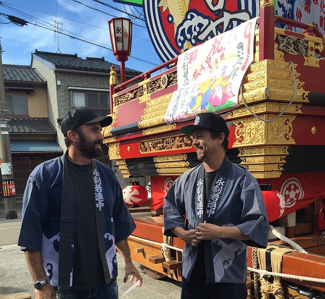 Andrew Campbell and Darren Baker represent Circle 9 Brewing in Toyama, Japan.
