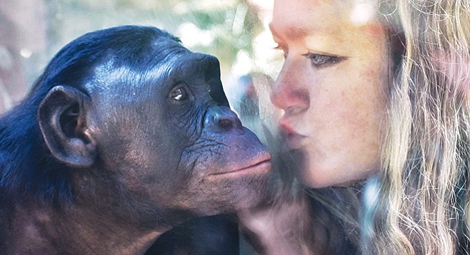 Liz Sauer and Kalli. “When the regulars find out you are passionate about bonobos, they’re, like, ‘Oh, welcome! We get you!’” - Image by Shelley Weiss