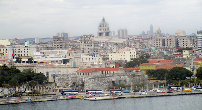 View of Havana's Old City from across the bay.