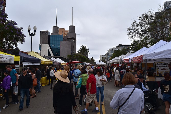 Another busy day at one of San Diego's best farmer's markets, Little Italy Mercato, every Saturday from 8am-2pm.  