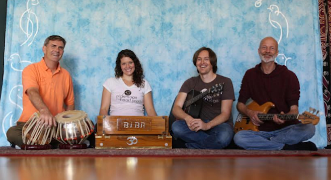 Pilgrimage of the Heart Kirtan Band chants in Sanskrit but also performs modernized mantras in English.