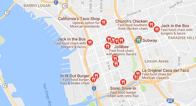 School officials count 39 fast food spots within National City's nine square miles.