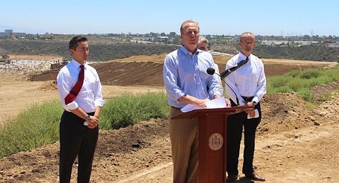 In 2015, Faulconer announced the landfill  would stay open until 2030. Switching to "pancake lift" compaction  was touted as the key.