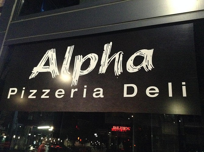 Signs for Alpha are temporary, but the food is up and running.