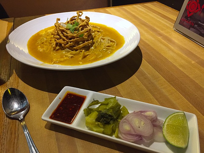 The curry noodles hail from Northern Thailand