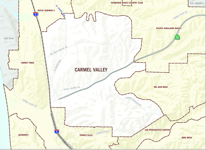 Carmel Valley is an affluent suburb east of Del Mar that was formed in 1975. It owes its name to the Carmelite Sisters of Mercy that had a dairy farm and monastery in the area more than a century ago. 