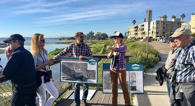 Rebecca Schwartz Lesberg (pictured here on Audubon Society tour):"We want to preserve a total of 80 acres, which is about the minimum needed to support our endangered species...." - Image by Photo by Janine Kraus in Audubon California