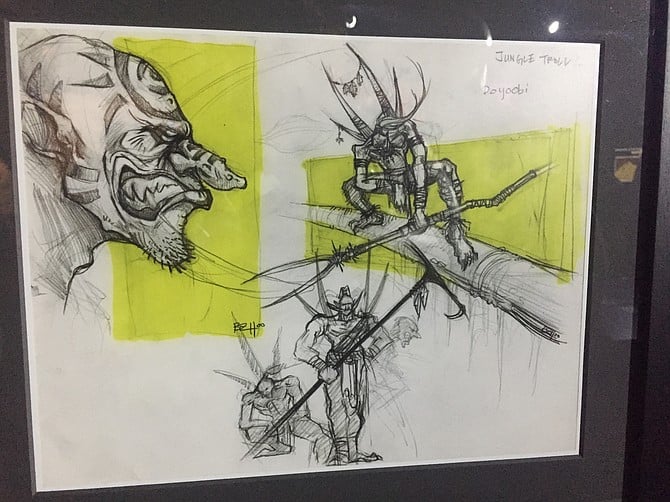 Concept art for one of the video games on display at Fleet Science Center