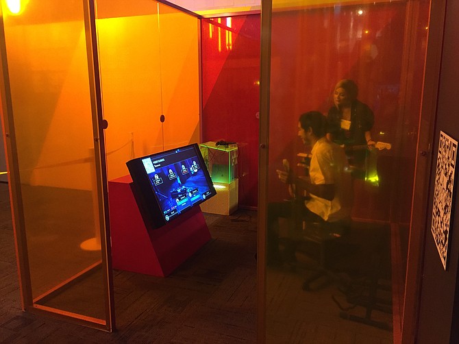 Some games involving karaoke or instrument playing are housed in their own sound booths