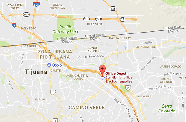 Office Depot location in Tijuana. Click to enlarge.