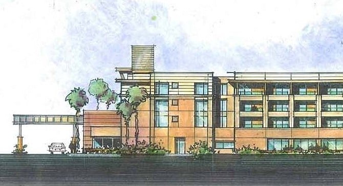 Proposed Sunroad hotel. According to coastal commission staff, only 237 of a total of 8,035 overnight accommodations are low-cost.