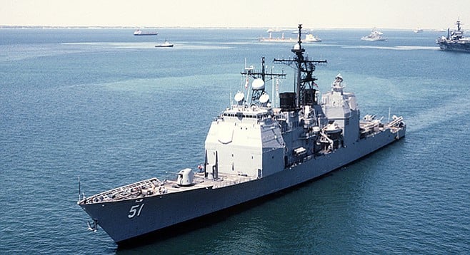 USS Thomas S. Gate, one ship under author's command.