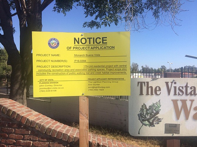A sign at the Conservancy states it will be developed into living units.