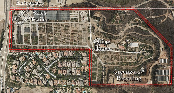 The city has taken issue with Collin's sales trailer, office space, and greenhouse. Plans are to turn the office back into a house, build a two-story office up front where the greenhouse now resides, and replace the sales trailer with a new greenhouse. 