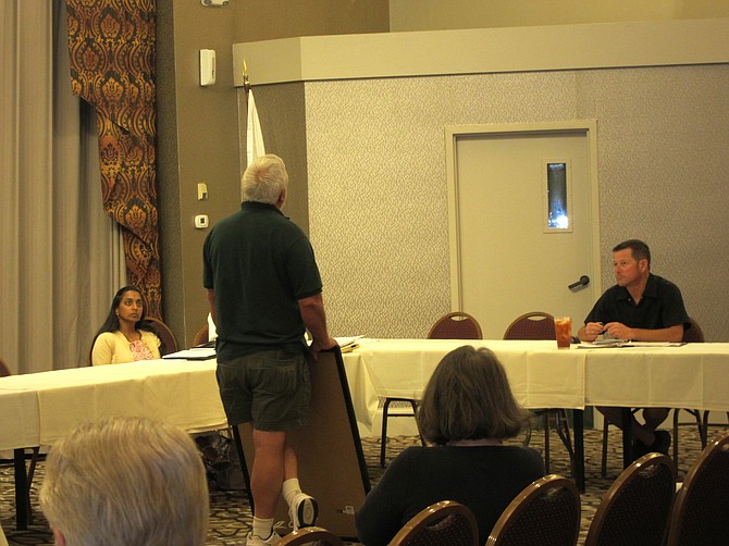 A board member asked about nature-protected zones. Collins said when developers originally mapped the area, they labeled the core of his nursery as a protected zone. "Any instance when they could shove things up onto other people's properties - instead of theirs - they did."