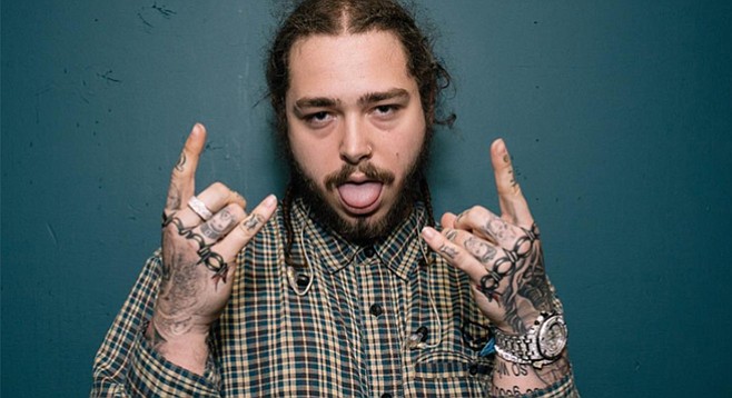 Photo: Rapper Post Malone may be moving into more of a Red Hot Chili ...