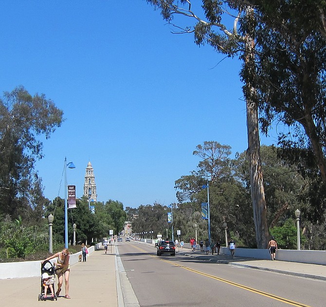 It looked like any other day at Balboa Park with families, couples, joggers, cyclists and vehicles traversing Cabrillo Bridge. It wasn't until I exited the bridge's deck that the dark underbelly of this picturesque scene came to light.