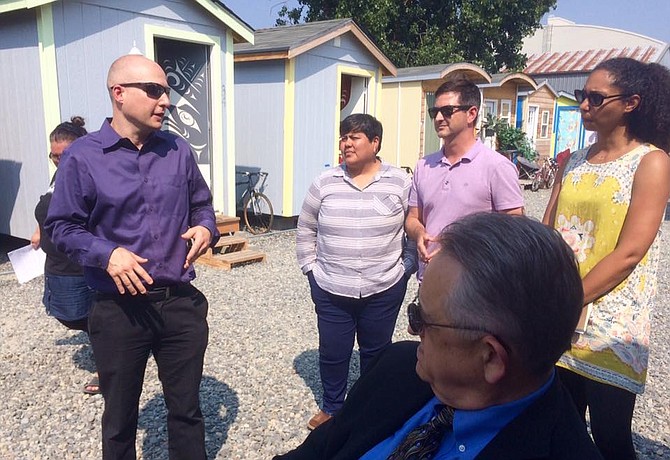 Councilmember's Ward and Gomez recently visited a tiny homes village in Seattle. Both are members of the city's homeless task force. 