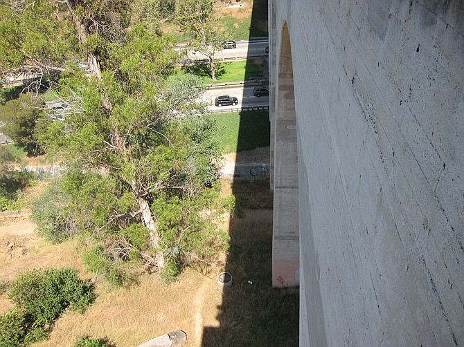 The transients are using a number of manholes to enter and exit the bridge.