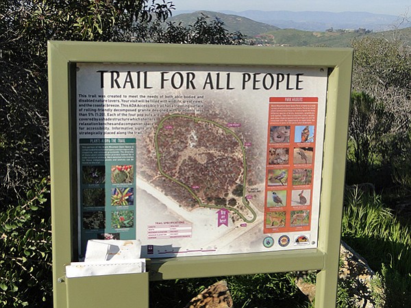 The trail is only about 0.25 mile in length and essentially flat.