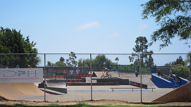 This skate park in Clairemont charges fees. More scooters and bikes are seen than boards. 