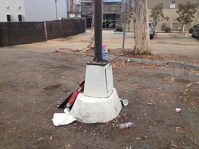 The Tioga camper was seen leaving this mess behind on July 24. 