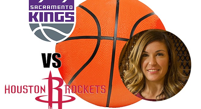 Erin Donnette, legislative director for assemblyman Brian Maienschein, sopped up two tickets to a Sacramento Kings game. 