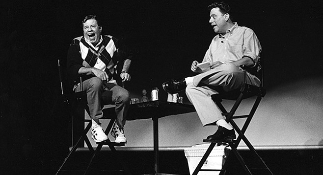 Jerry Lewis and Scott Marks at Columbia College in Chicago, July 25, 1996