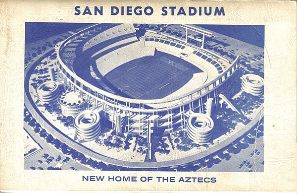 San Diego Stadium with the C shape