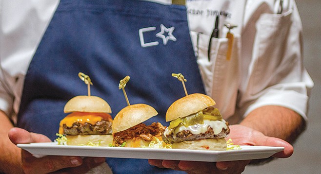 Cowboy Star sliders — at least one of ’em should be a gorgeous lil’ burger. - Image by Matthew Suárez