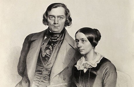 Clara and Robert Schumann.