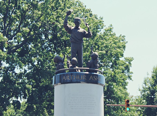 Arthur Ashe monument in Richmond, Va