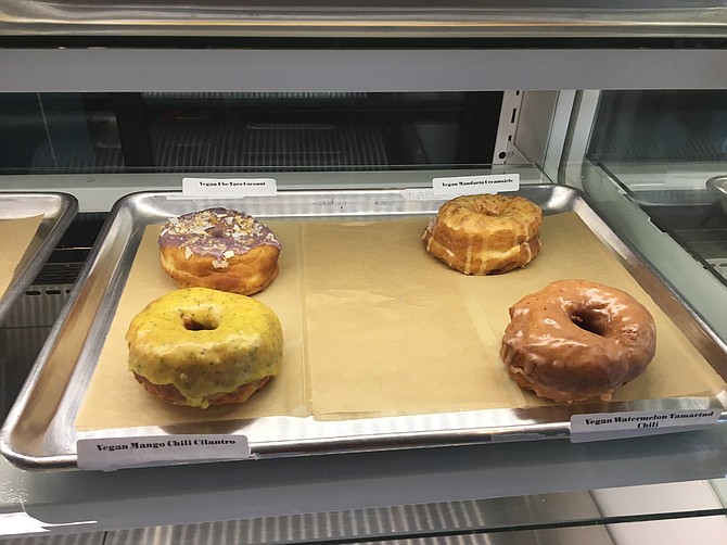 Vegan doughnuts are popular at Nomad Donuts.