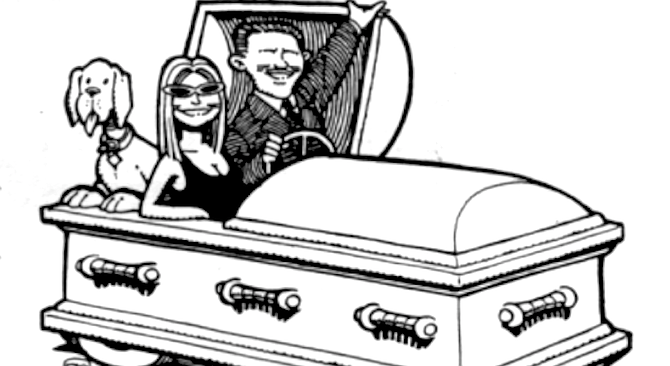 One local man was refused the right to be buried with his Harley-Davidson.