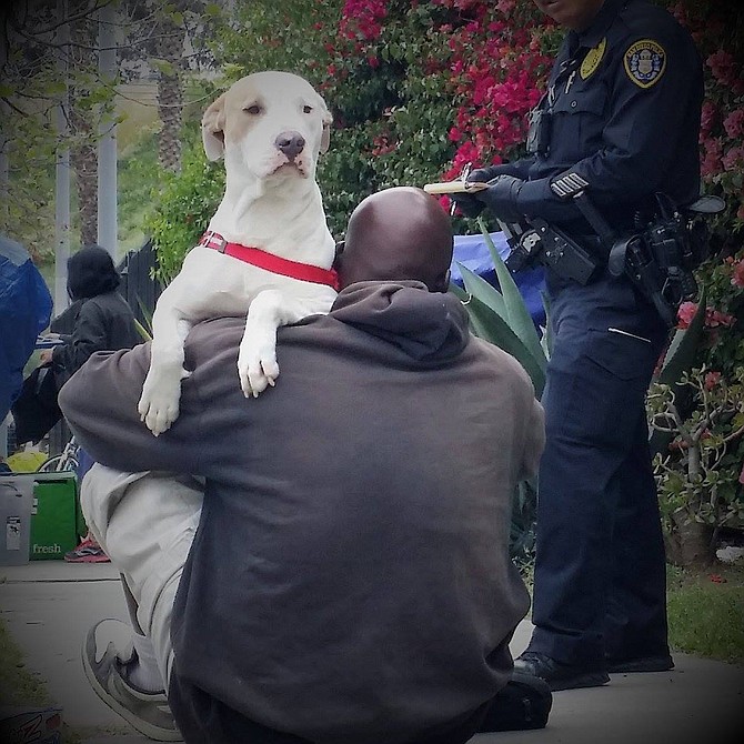 Richard had to give up his service dog to get into a shelter. He ended up getting kicked out of the shelter anyway. 