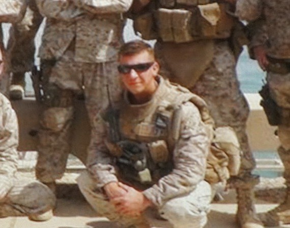 Photo of Strouth when he was deployed to Iraq. Photo by Eva