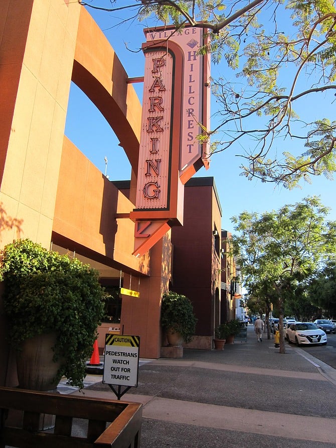 Hillcrest parking garage on Fifth Avenue, between University and Washington