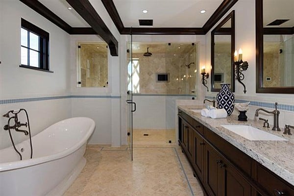 One of eight bathrooms