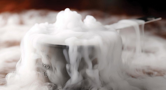 Dry ice in action. Spooky!