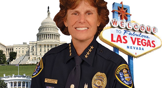 In advance of her March 2018 retirement as police chief, Shelley Zimmerman exercises her travel muscle.