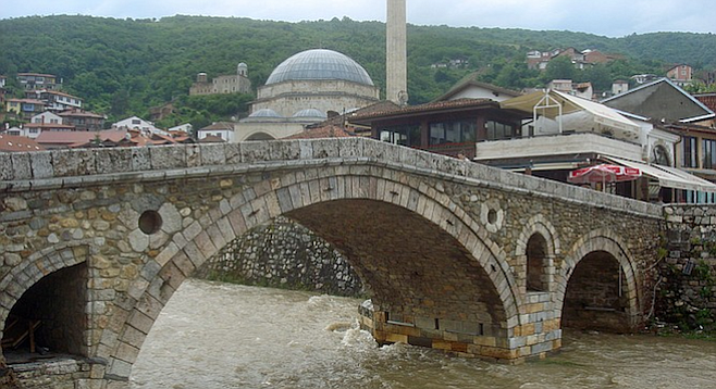 Fourteenth-century bridge in Prizren, Kosovo.