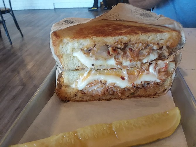 The lobster grilled cheese sandwich is an idea straight from Puerto Nuevo in Baja.