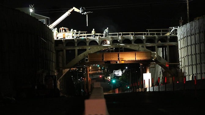 May said he hasn't heard much complaining from nearby residents since the night work ceased. (photo: Gregory's San Diego)