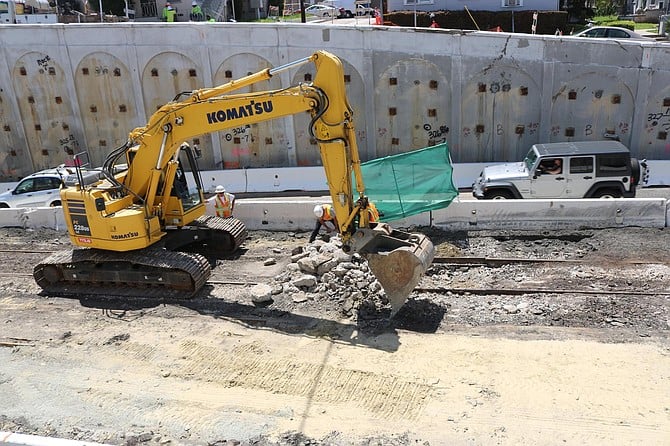 One day on his way to work, Vidales saw old tracks that had been unearthed at the construction site. (photo: Gregory's San Diego)