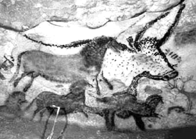 Lescaux site. Paintings in the cave are about 15,000 to 17,000 years old. 